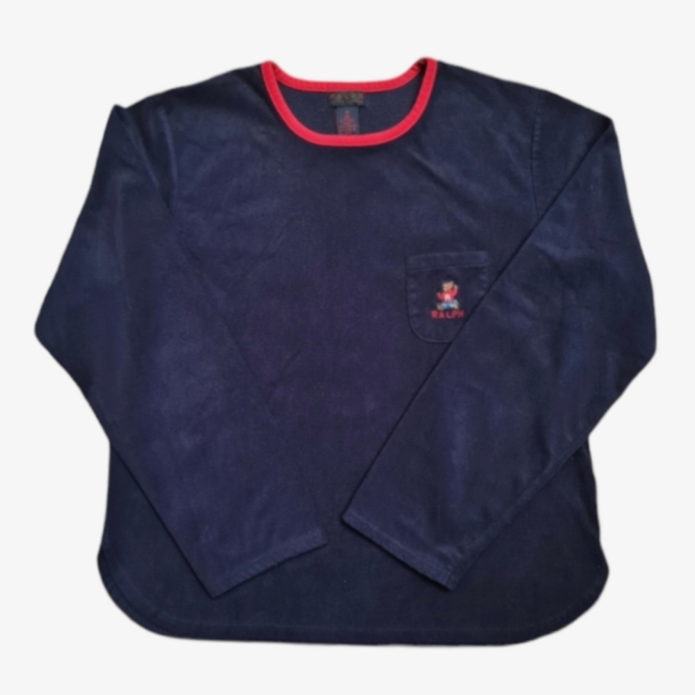 Ralph Ralph Lauren Navy Light Weight Fleece Lounge Top Navy M